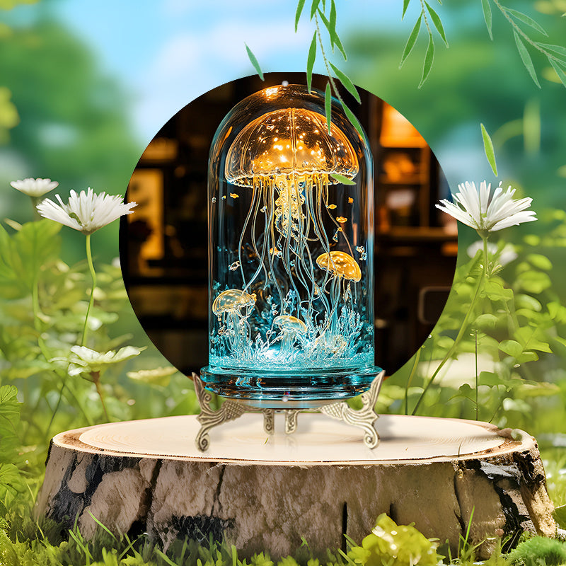 Rynx | CrystalJelly - Artistic Glass Zeppelin Lamp with Circular Design