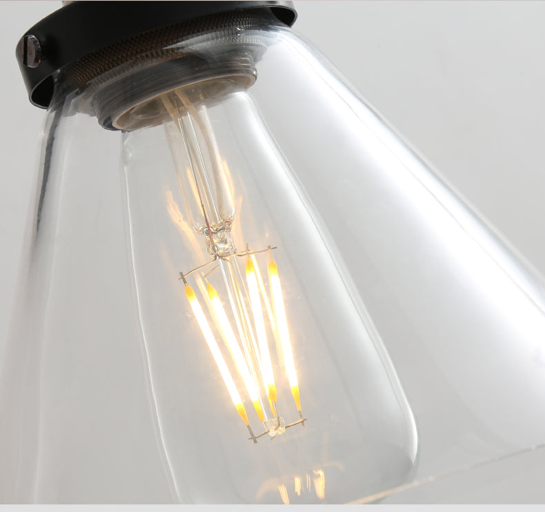 Rynx | Vintage Industrial Wall Lamp Single Light Lamp in Clear Glass Shade