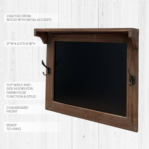 Rynx | Multifunctional rustic table shelf with hooks