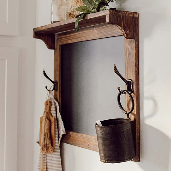 Rynx | Multifunctional rustic table shelf with hooks