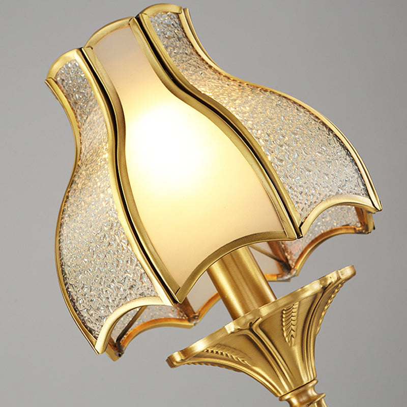 Rynx | Metal Brass Wall Lamp Lighting Curving 1/2-Light Traditional Wall Lamp for Bedroom