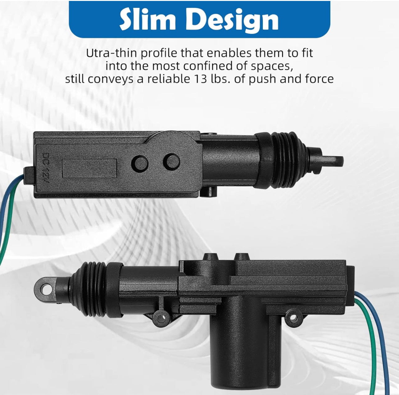 Rynx | Universal Car High Performance Door Central Locking System, Robust Durable High Performance Door Lock Kit Actuator 2 Wire 12 Volt, Package with 4