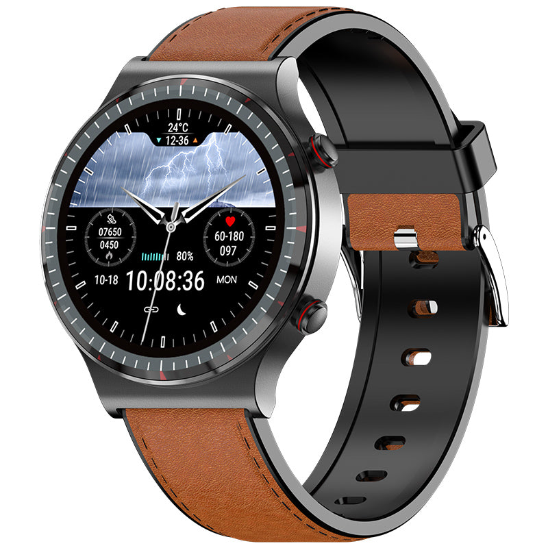 RYNX | Cfda Ekg Blood Oxygen Heart Rate Health Monitoring Smart Watch Classic Black Khaki