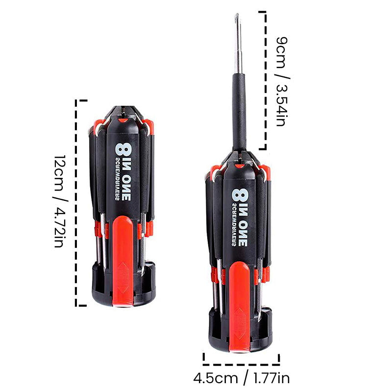 Rynx | 8-in-1 screwdriver with LED flashlight