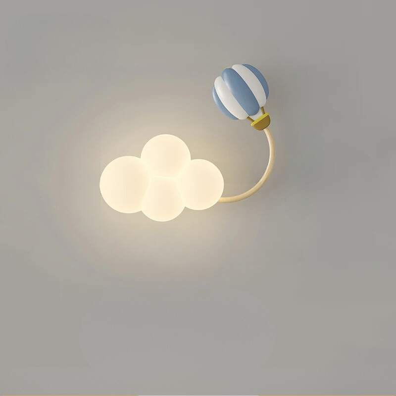 Rynx | CartoonAirplane - Children's Room Wall Lamp with Stars, Rainbow and Airplane Design