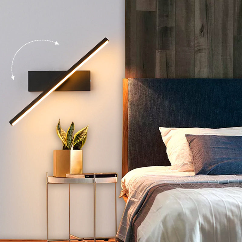 Rynx | Edge Modern Dimmable Wall Lamp Black/White Bedroom Metal Silicone