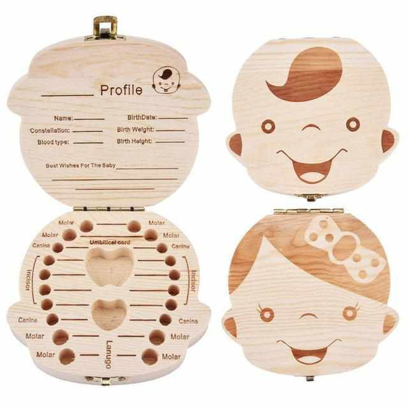 Rynx | Wooden Teeth Memory Box for Precious Memories - ToothTreasure (1+1 FREE)