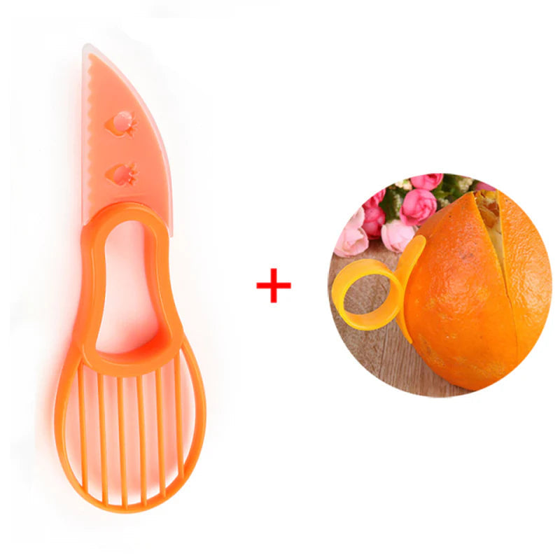 Rynx | 3 in 1 Avocado Slicer Shea Corer Butter Fruit Peeler Cutter Pulp Separator Plastic Knife Kitchen Appliances Vegetable Tools Kitchen Gadgets