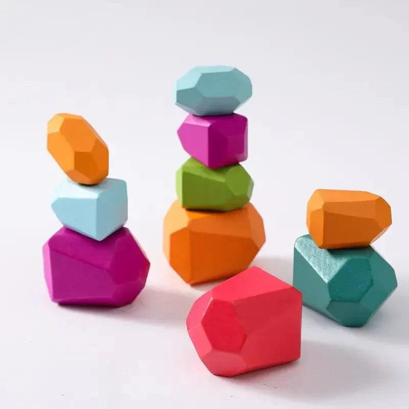 Rynx | Colorful Wooden Building Blocks Set for Creative Learning and Logical Development