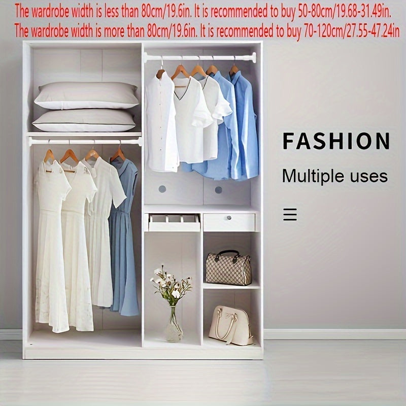 Rynx | Adjustable Tension Curtain Rod - Heavy-Duty, No-Drill Extendable Rod for Shower, Closet, Window, Towel Rack - Metal and Plastic Home Accessory