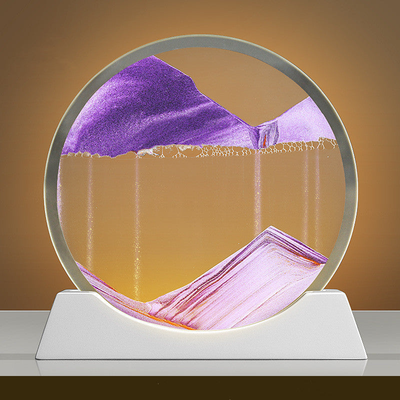 Rynx | Creative New Quicksand Painting Small Night Lamp Living Room Bedroom Abstract Rotary Desktop Decoration