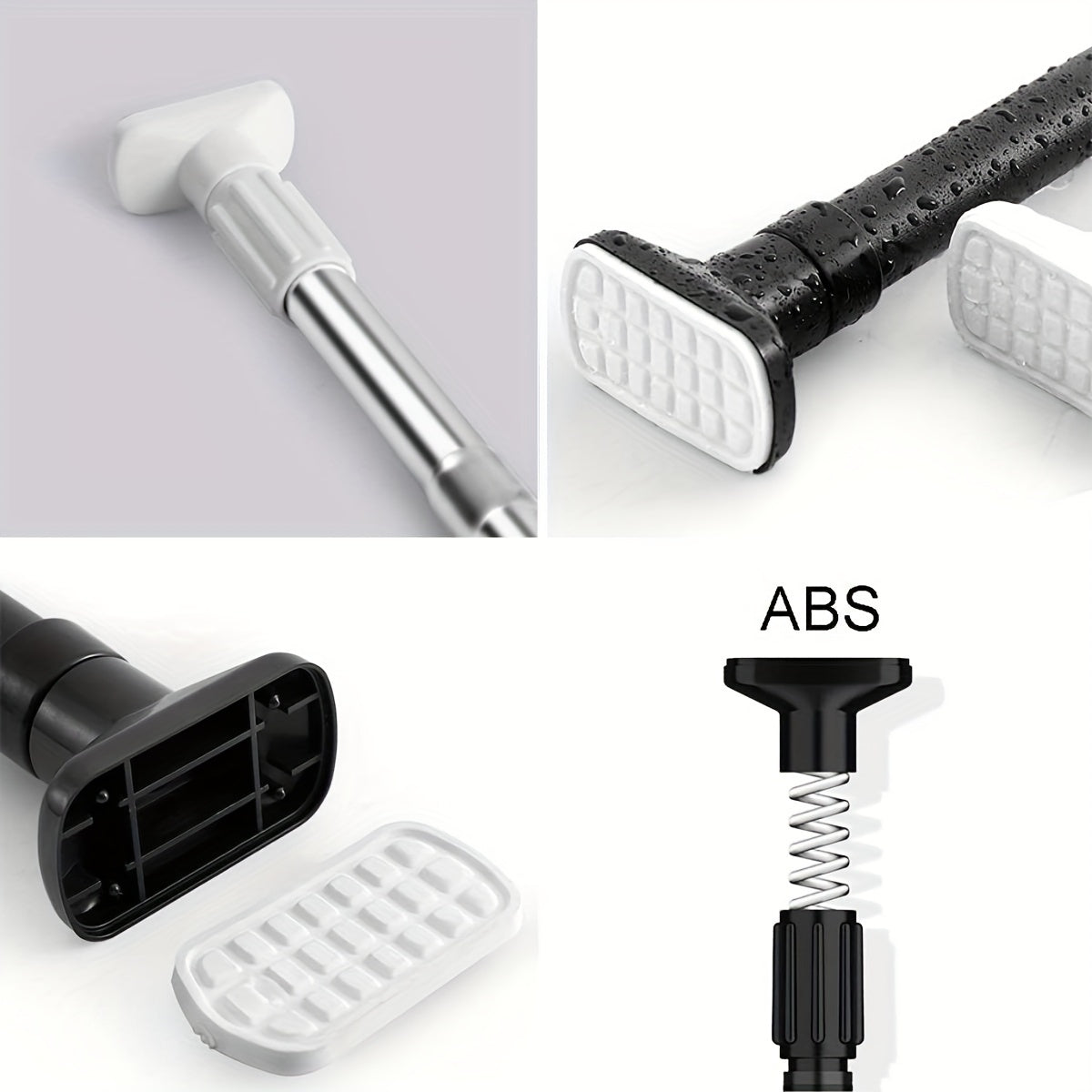 Rynx | Adjustable Tension Curtain Rod - Heavy-Duty, No-Drill Extendable Rod for Shower, Closet, Window, Towel Rack - Metal and Plastic Home Accessory