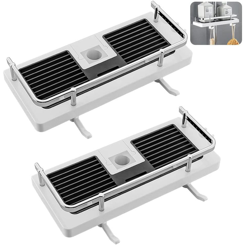 Rynx | No Drilling Bathroom Pole Shower Shelf Holder