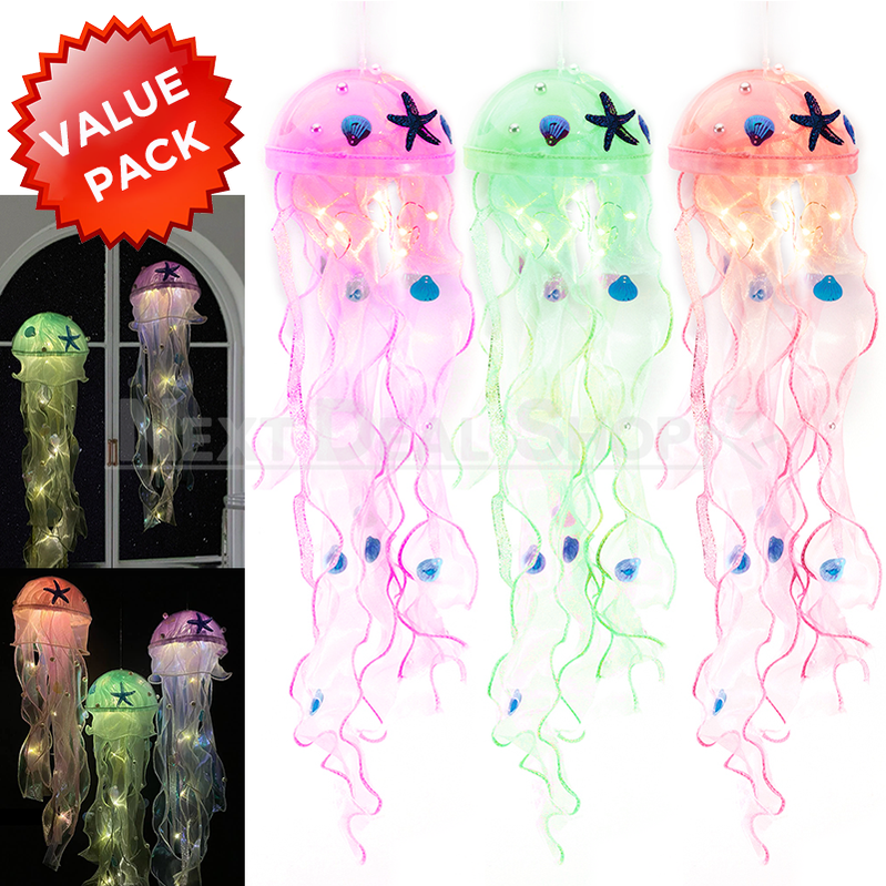 Rynx | 3 Pcs - Handcrafted Jellyfish Hanging Lantern