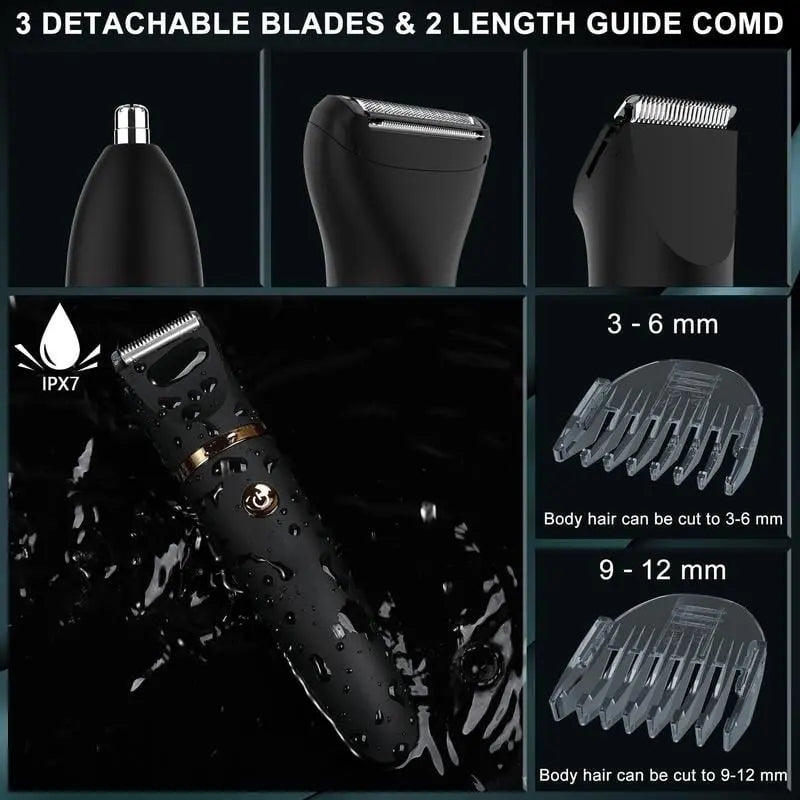 Rynx | 3-in-1 Electric Razor for Men – Precise Grooming in the Intimate & Body Area