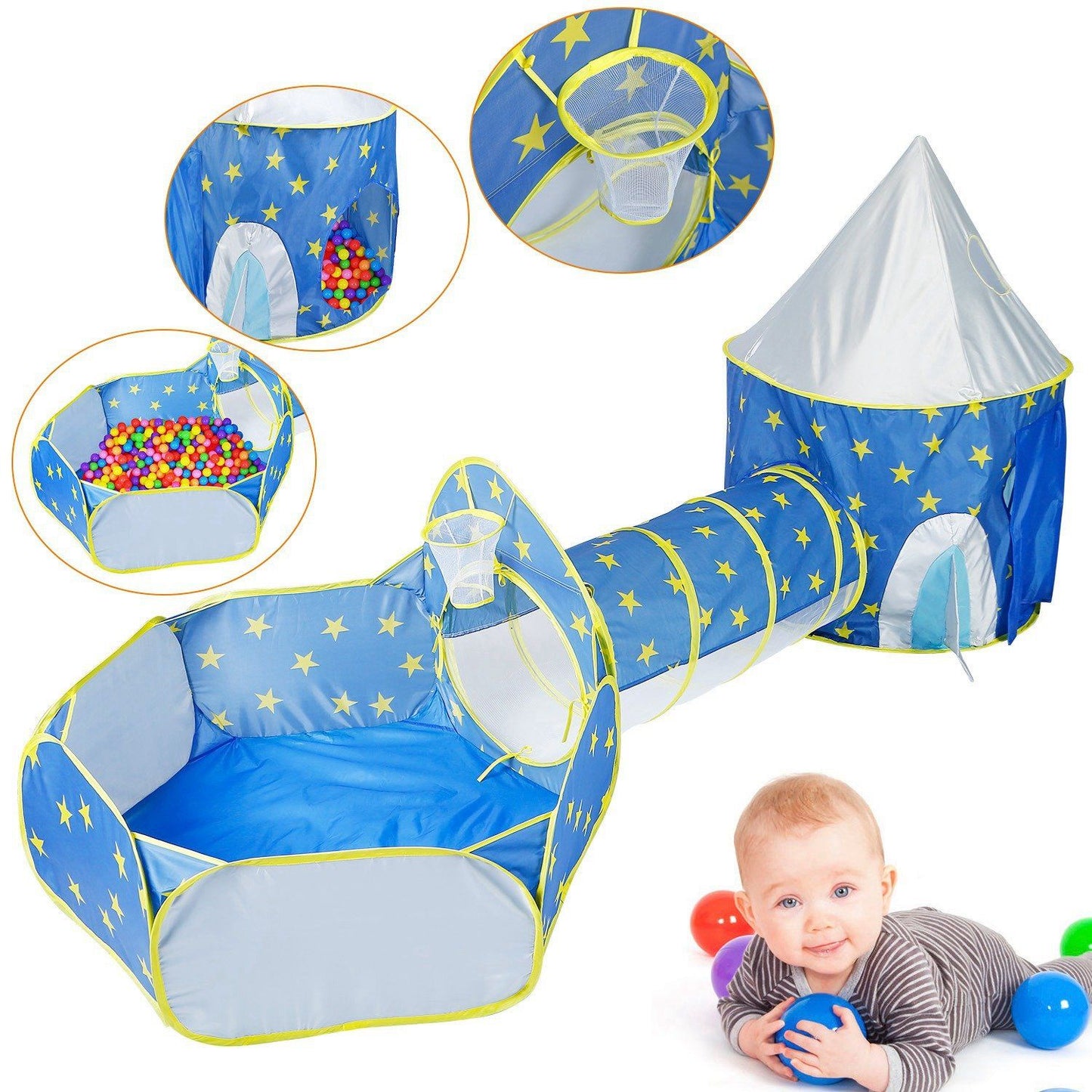 Rynx | 3-in-1 Kids Play Tent Ball Pit Set