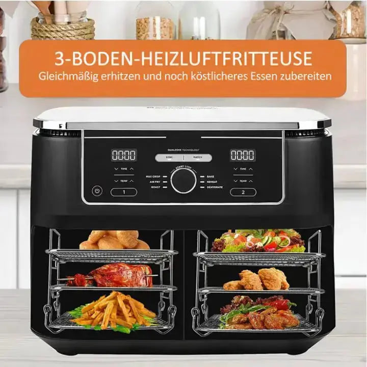Rynx | 3-tier stainless steel air fryer rack for versatile cooking