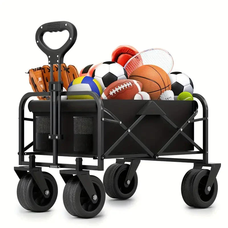 Rynx | Heavy Duty Utility Portable Folding Outdoor Beach Garden Cart With 360° All-Terrain Wheels