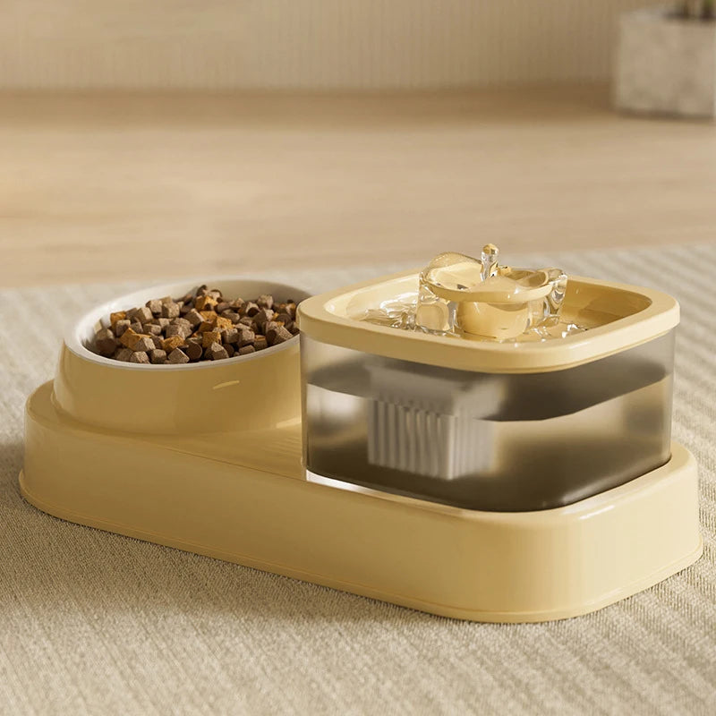 Rynx | 1L Automatic Cat Water Fountain & Food Bowl