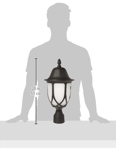 Rynx | Designers Fountain Capella Black Outdoor Post Lantern Light, 19.25In H, Aluminium