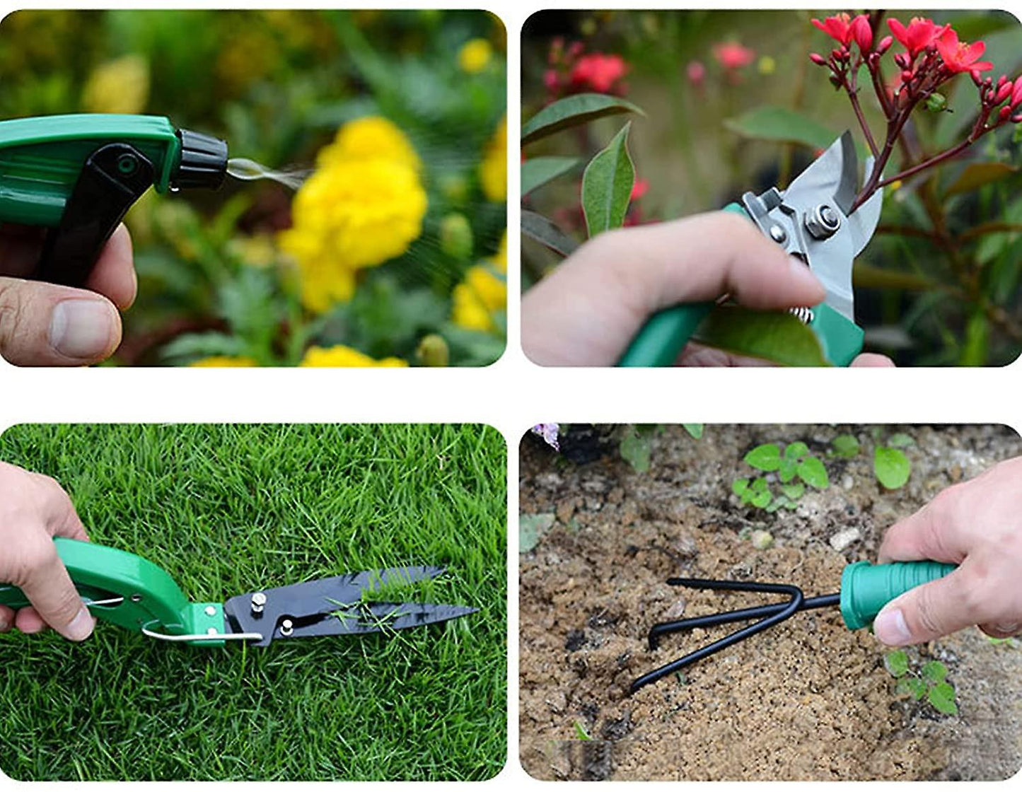 Rynx | 10 Piece Garden Tool Set Garden Tools Garden Kit with Carry Case, Garden Cutter