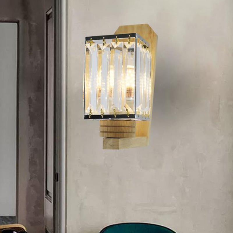Rynx | Square/Globe Clear Crystal Wall Lamp Minimalistic 1 Mainly Living Room Wall Lighting Fixture