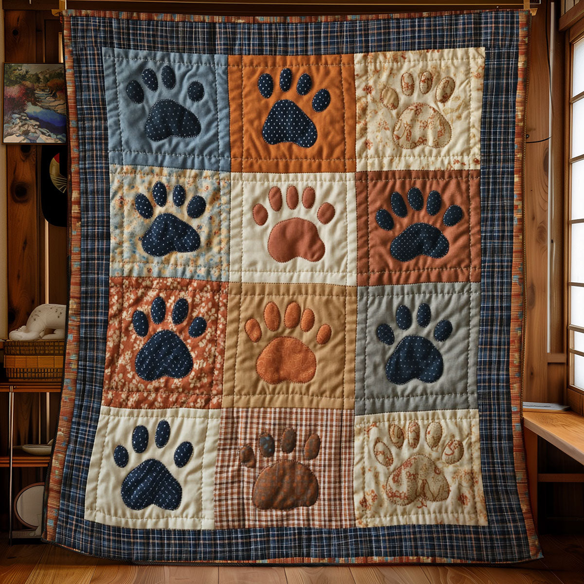 Rynx | Colorful Dog Paw Quilt