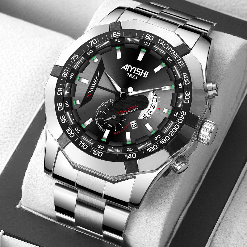 Rynx | Luminous Waterproof Automatic Calendar Skeleton Watch