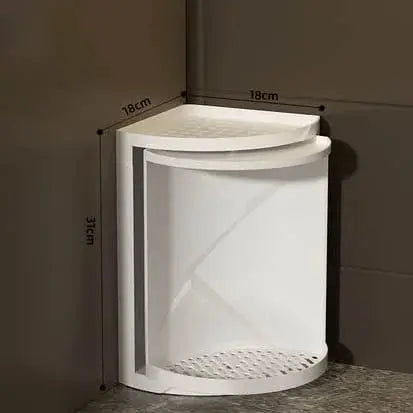 Rynx | 360° Redatable Corner Shelf – Space-Saving Organizer