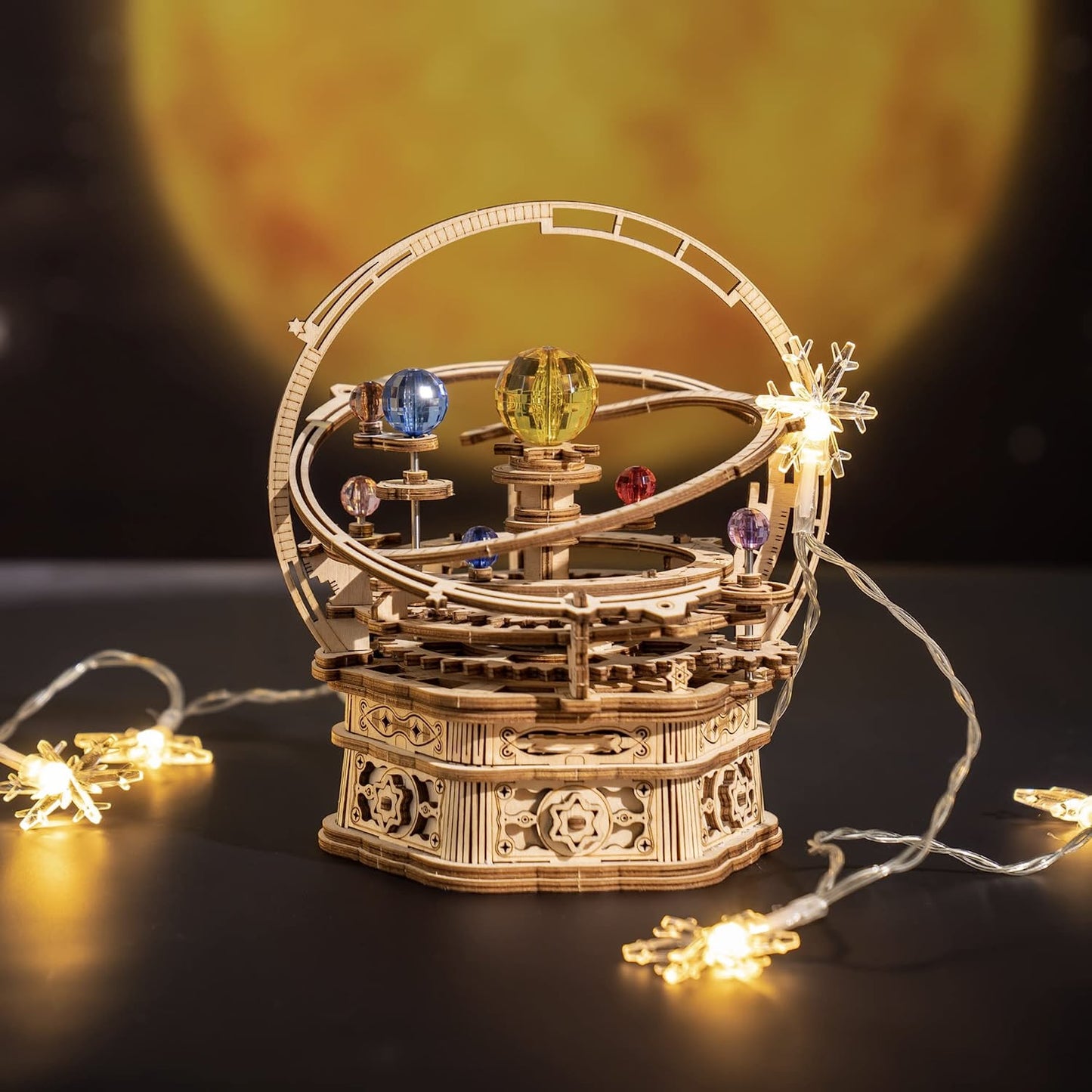 Rynx | DIY 3D Wood Rotating Starry Sky Mechanical Music Box