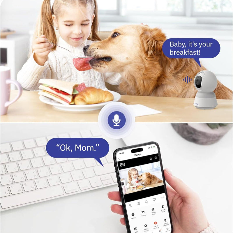 Rynx | Security camera with autofocus and smart motion tracking - Indoor pan/tilt