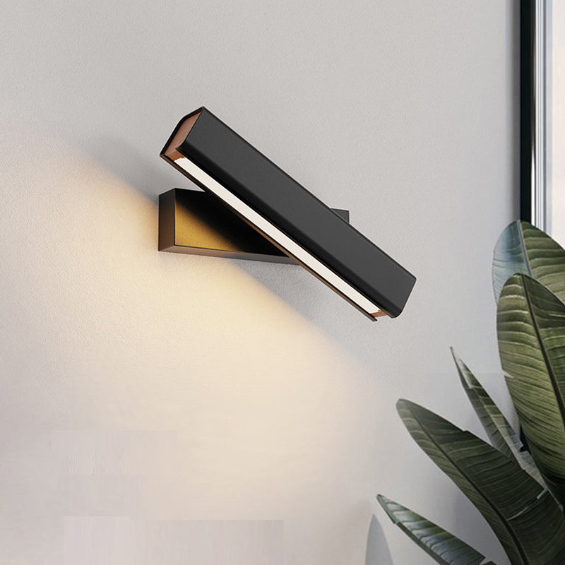 Rynx | Aqsa Modern LED Wall Lamp Indoor Reversible Rectangular Metal/Wood Living Room