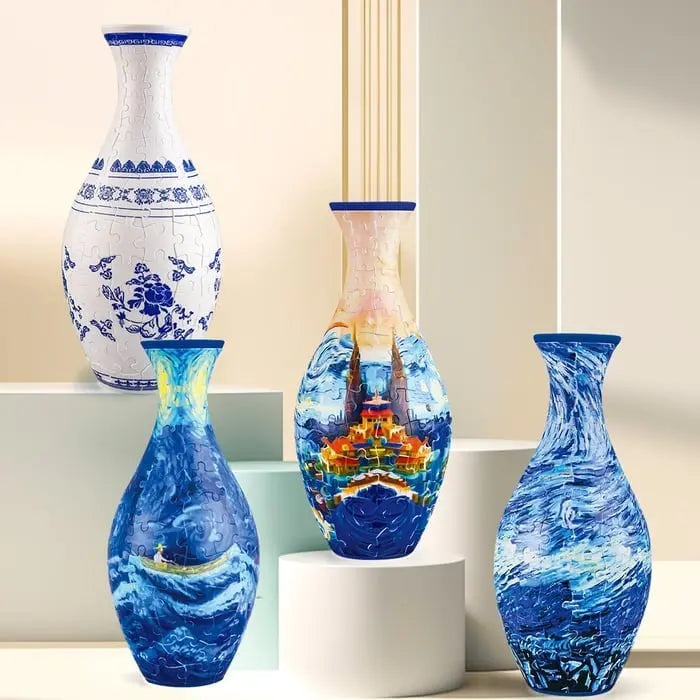 Rynx | 3D Puzzle Vase – Decorative flower vase with removable water cup