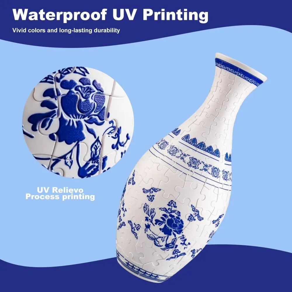 Rynx | 3D Puzzle Vase – Decorative flower vase with removable water cup