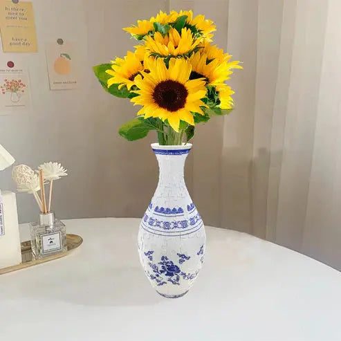Rynx | 3D Puzzle Vase – Decorative flower vase with removable water cup
