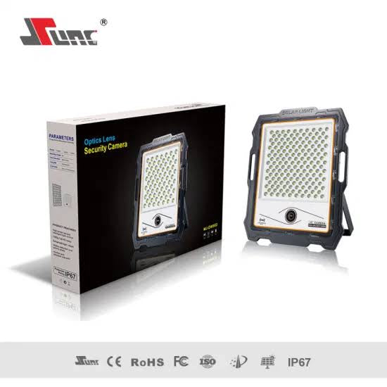Rynx | Smart Solar LED Floodlight with Wireless Camera + Solar Panel + Optical Lens