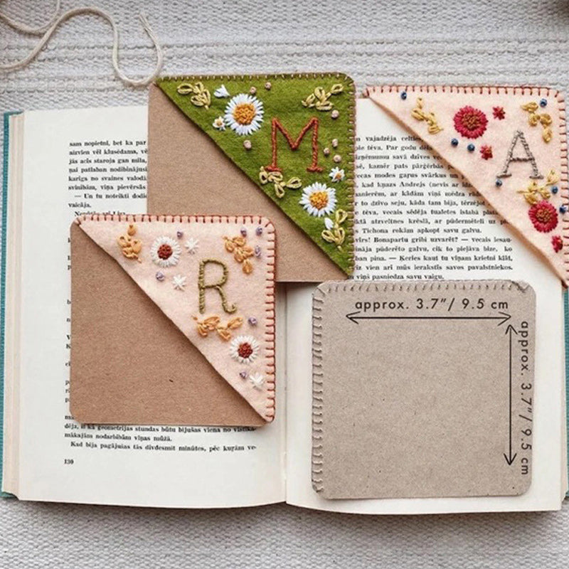 Rynx | Personalized hand-embroidered corner bookmark