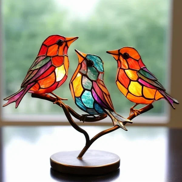 RYNX | Luxe bird figures made of colored glass - EleganBird