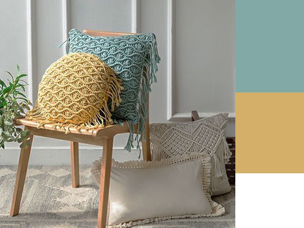 Rynx | Macrame Tassel Pillow Cover, Handmade Pillow Cover