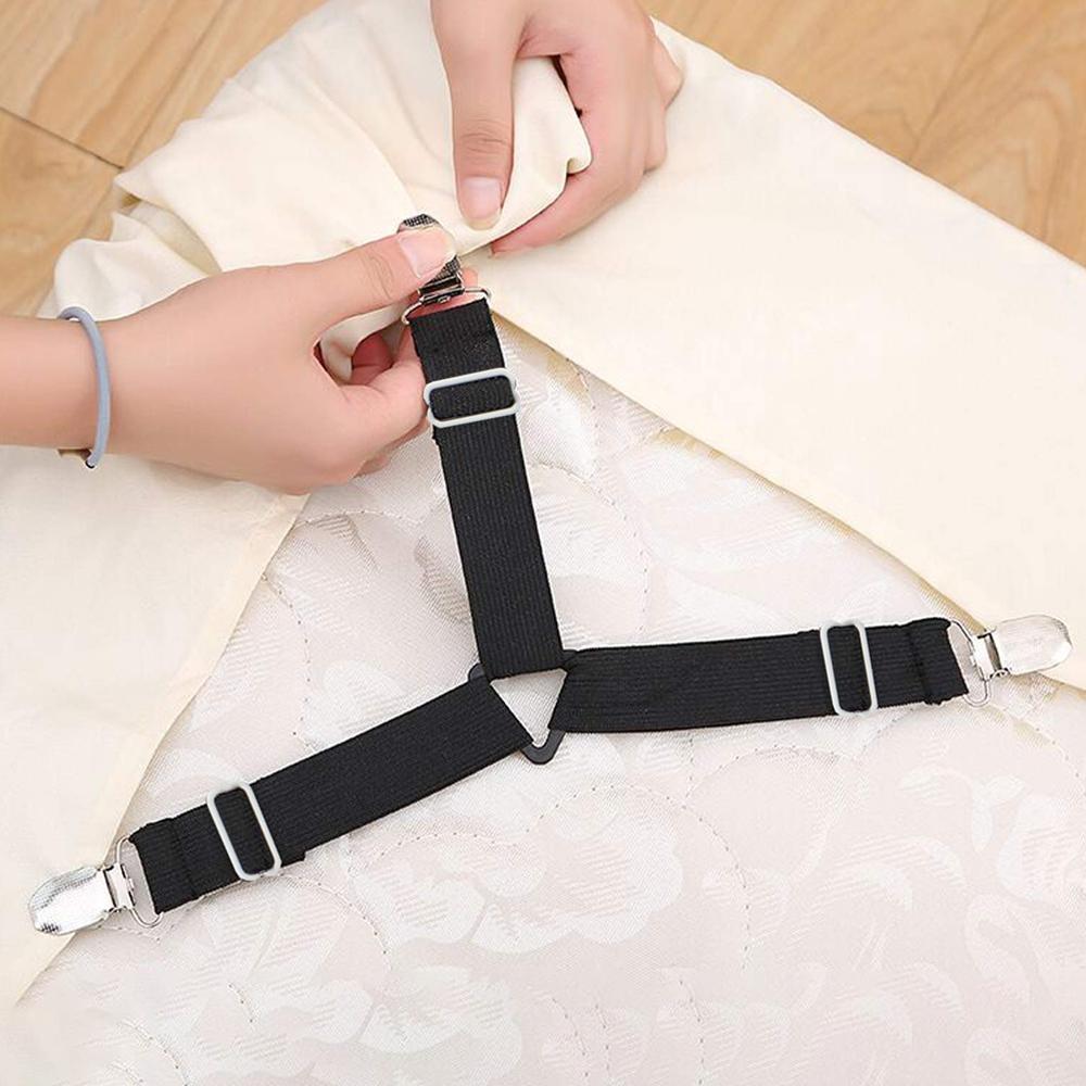 Rynx | Bed sheet fasteners, 8 adjustable triangle rubber bands