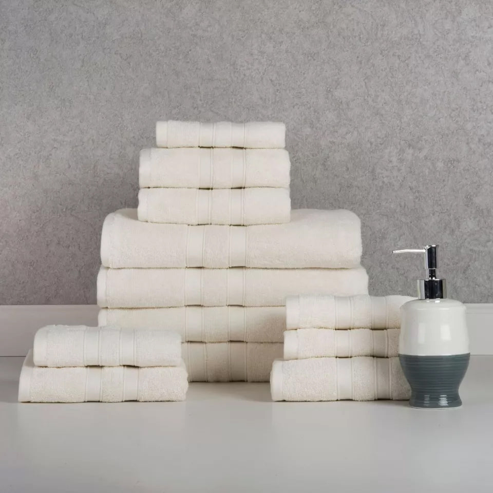 Rynx | 12-piece: Bibb Home Egyptian Cotton Towel Set