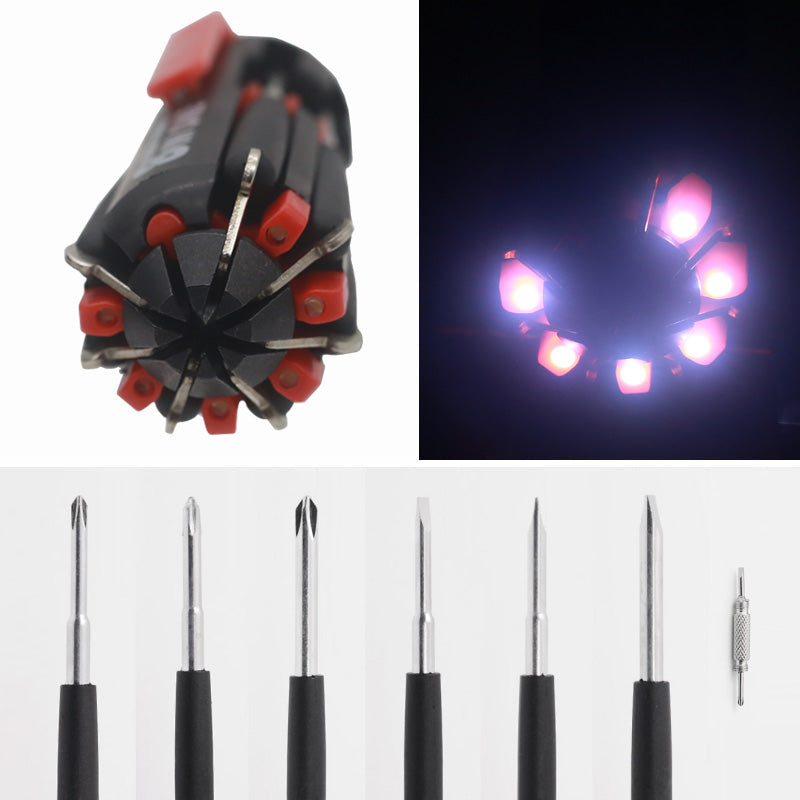 Rynx | 8-in-1 screwdriver with LED flashlight