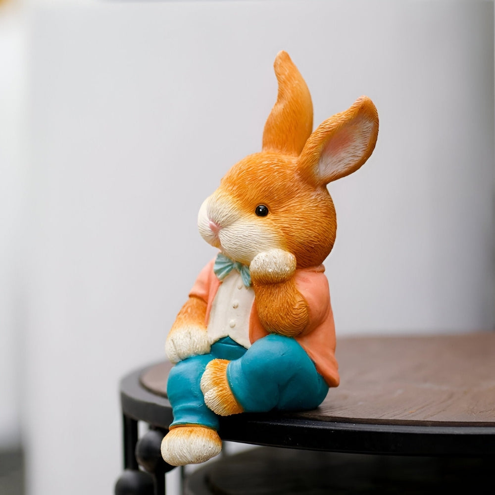 Rynx | WhimsiBunny – Sitting Rabbit Sculpture for Playful and Modern Desk or Shelf Decoration