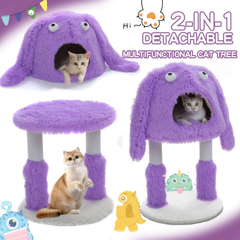 Rynx | 2-in-1 Monster-Themed Cat Tree with Sisal Scratching Posts and Large Condo