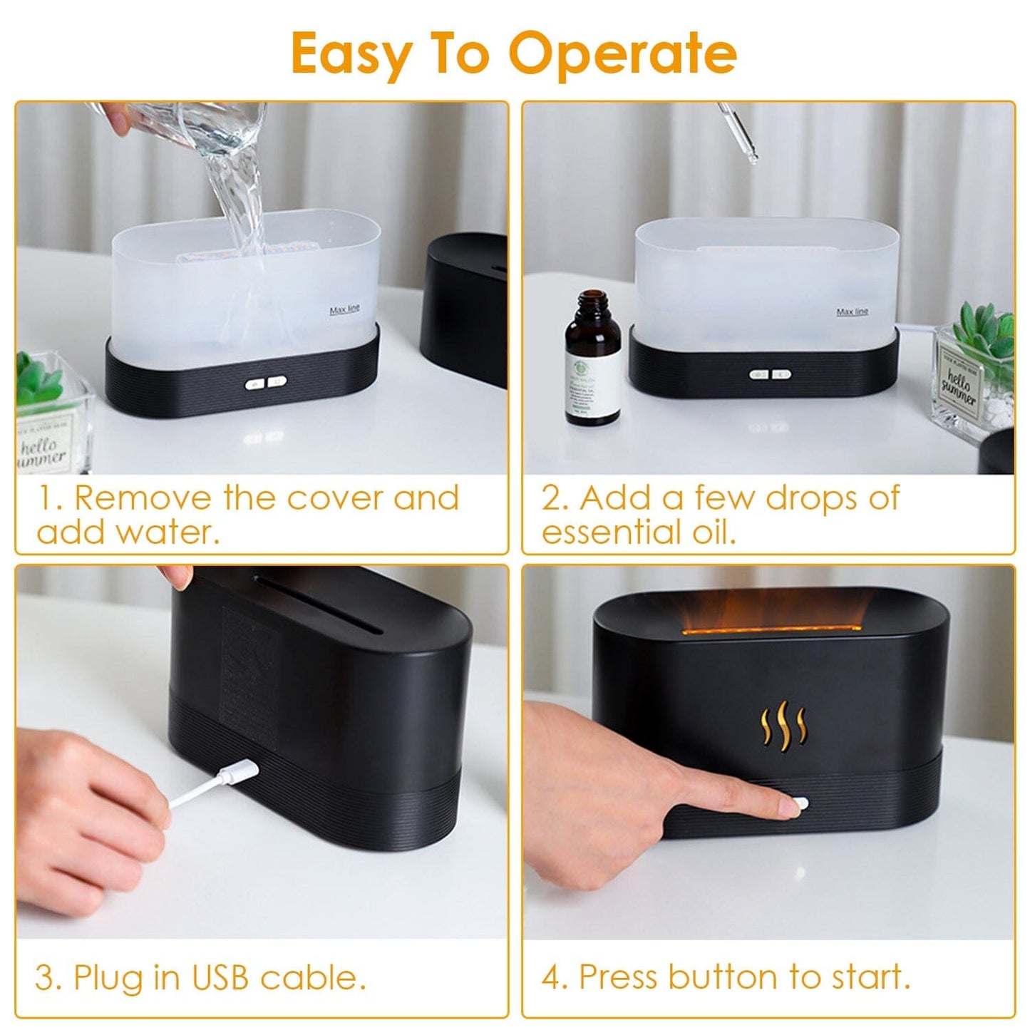Rynx | 3D Flame Humidifier