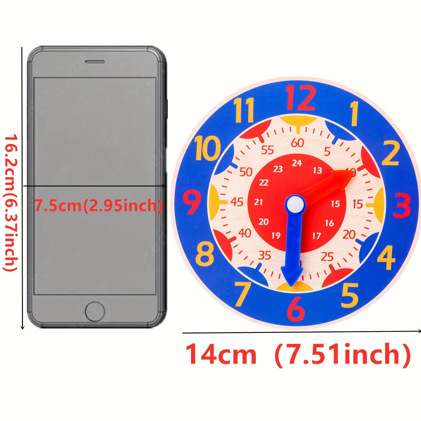 Rynx | Three Educational Clock - Play Clock for Kids to Learn Time, Perfect for Christmas and Halloween Gifts
