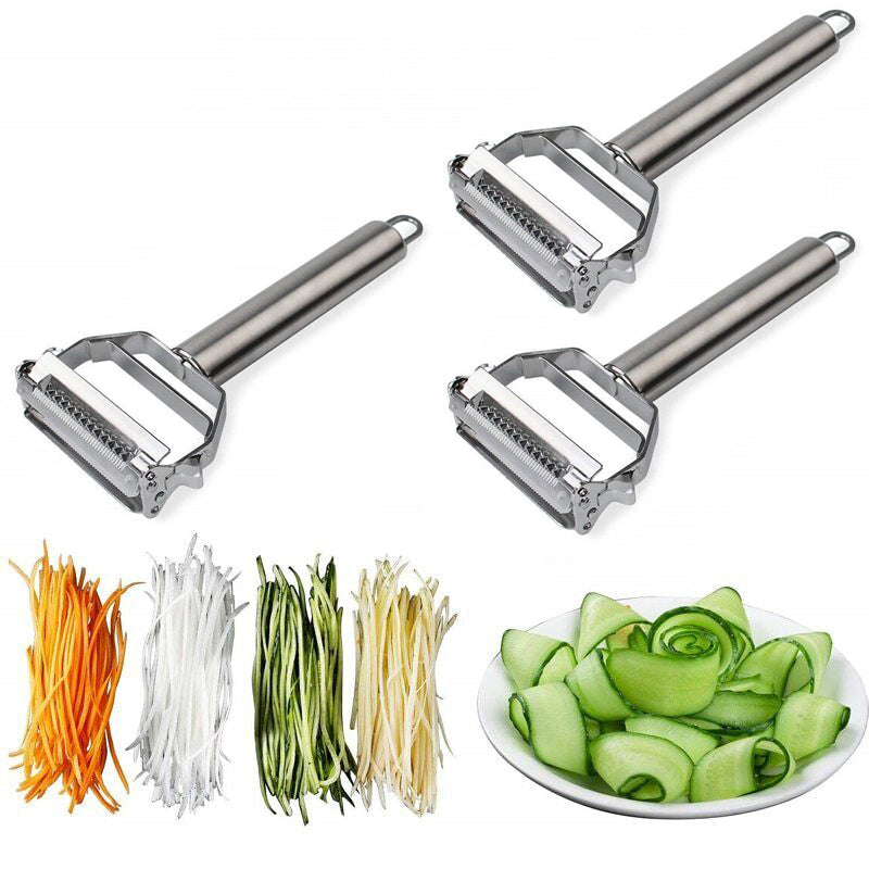 Rynx | Ultra-Sharp Stainless Steel Multi-Function Vegetable Peeler & Julienne Cutter 3 PIECE