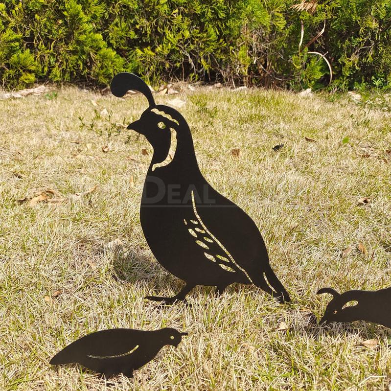 Rynx | 4 pcs - Metal Swallow Family Garden Stake