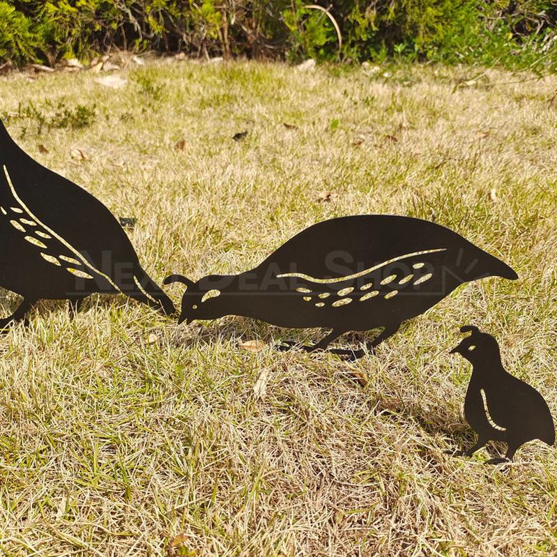 Rynx | 4 pcs - Metal Swallow Family Garden Stake
