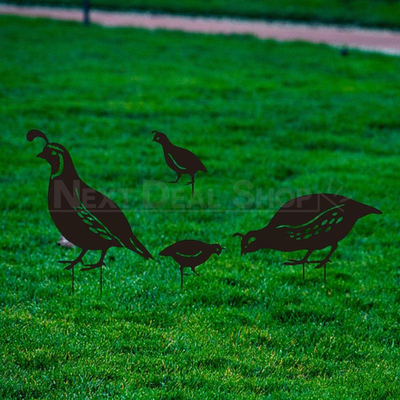 Rynx | 4 pcs - Metal Swallow Family Garden Stake